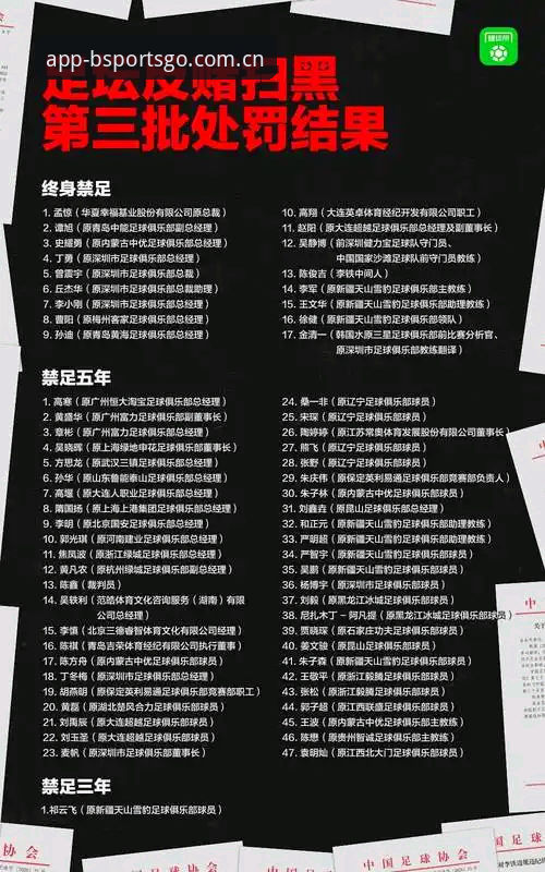 中国足球第三批禁足名单全面解析：从B体育赔率查询看行业乱象深度治理